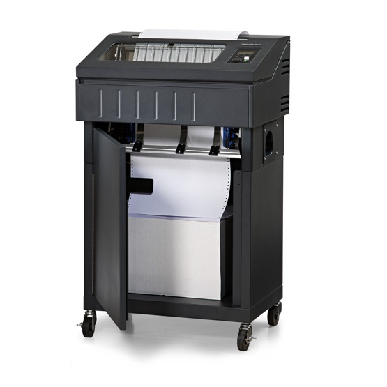 P8Z10-1160-010 -  - Printronix P8010ZT Zero Tear Pedestal 1000LPM Line Printer – VGL/PGL/LP+/LG – Serial/USB – QCMC w/MAC Swapper – High Rear Tray